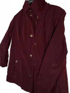 London Fog Burgundy Trench Coat Large